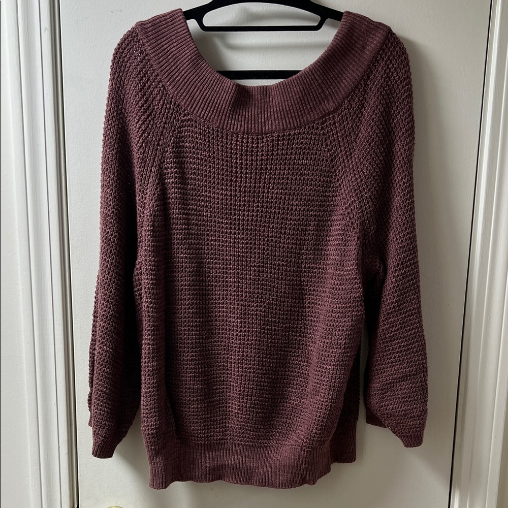 Express Mauve Knit Sweater - Picture 3 of 4